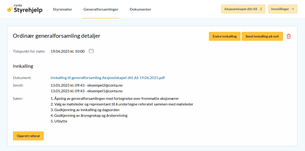 generalforsamling detaljer